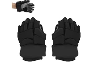 Youth Hockey Gloves,Ice Hockey Players Gloves Bendable Finger Protective Floorball Roller Sports Thumb Lock System Flexible F