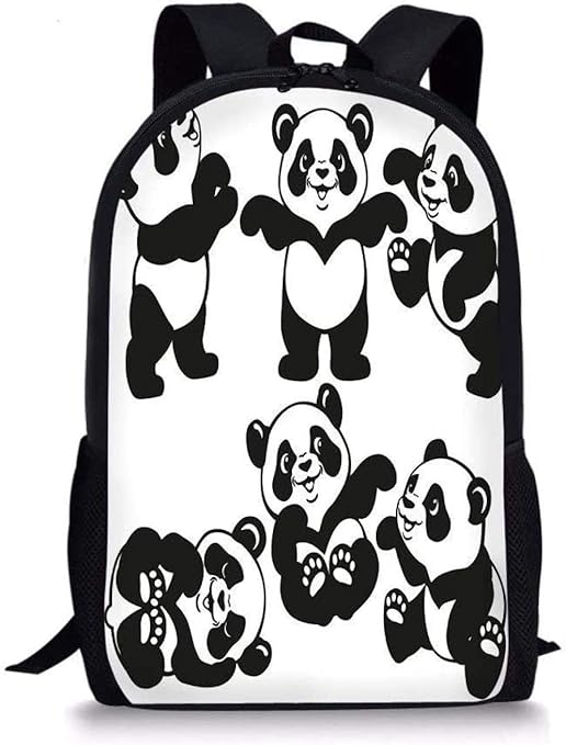 Mochilas Escolares Conjunto De Guardería con Juguetón Oso Panda En