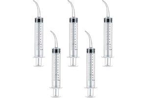 XIZAO Tonsil Stone Remover Wisdom Teeth Cleaner Dental Irrigation Cleaning with Curved Tip for Oral Dental Care Feed Pets 5 Pcs