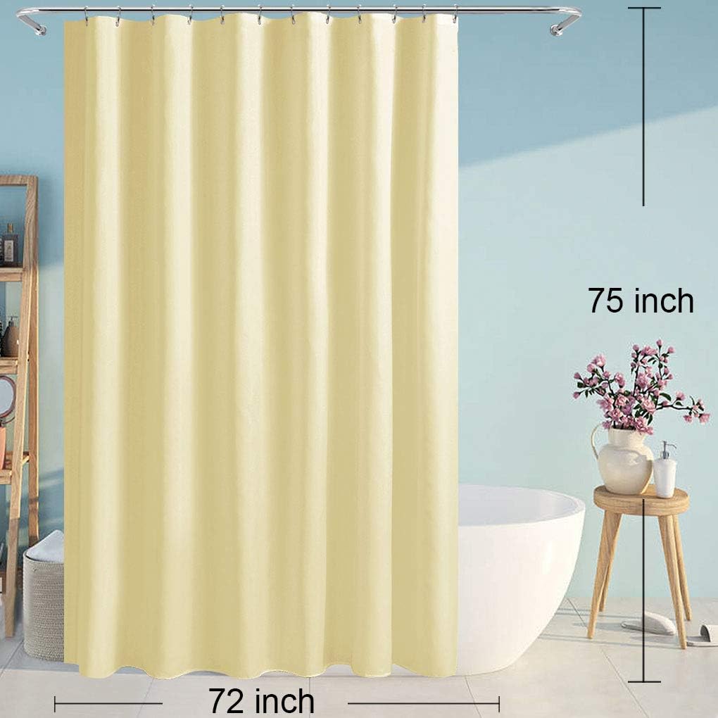 Eforcurtain Extra Long 72 By 75 Inch Solid Hotel Shower Curtain