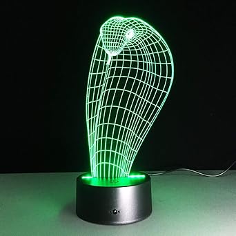 Schlange 3d Led Lampe Cobra Nachtlicht Acryl Illusion Licht Touch Sensor Usb Acryl Lampe Home Decoration Geschenk Amazon De Beleuchtung