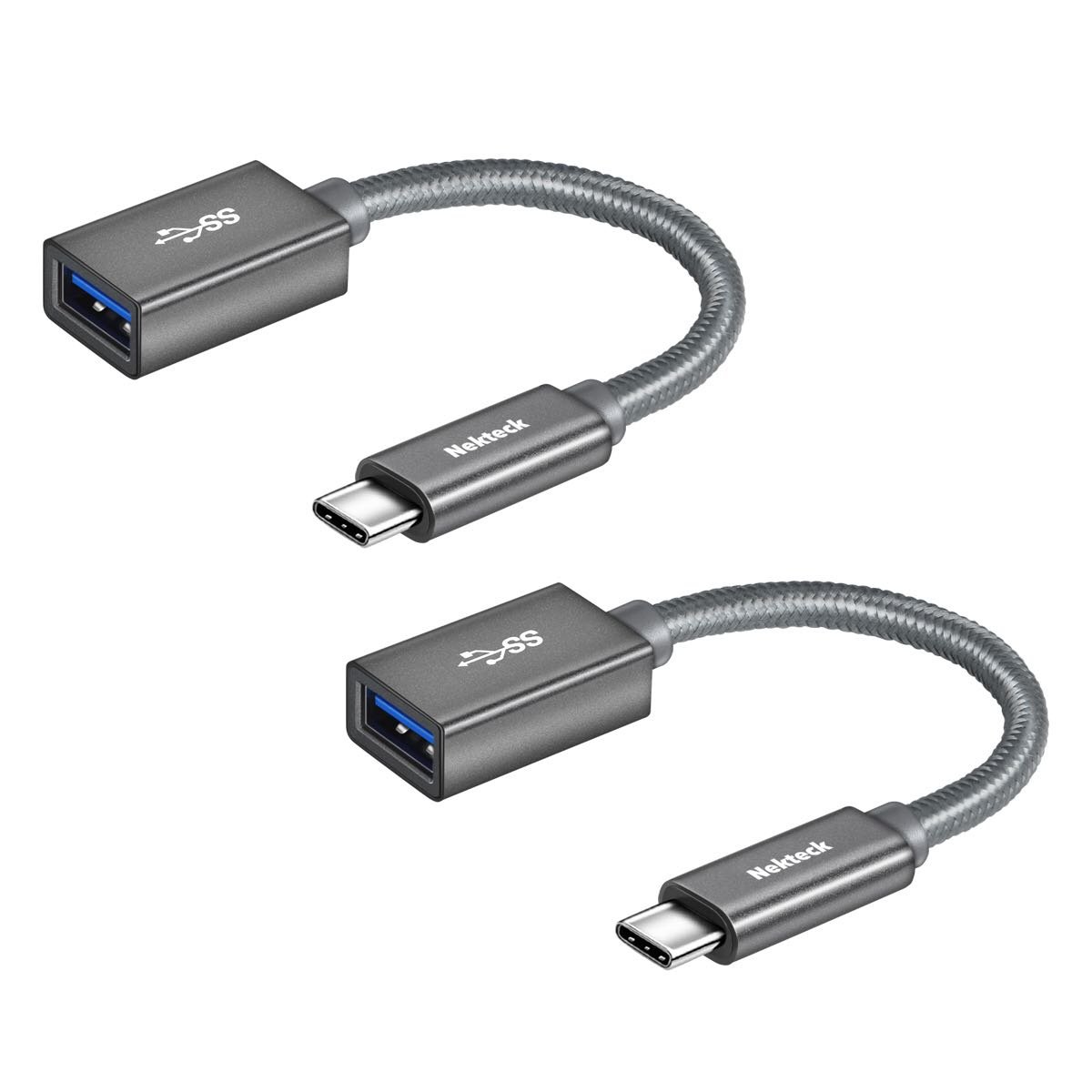 Amazon Nekteck USB IF Certified 2 Pack USB C To USB 3 0 Aluminum Adapter Thunderbolt 3 To 