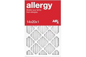 14x20x1 Air Filter ALLERGY MERV 11 6 Pack of Pleated Furnace Filters - Made in the USA - Box of 6 - by AIRx Filters