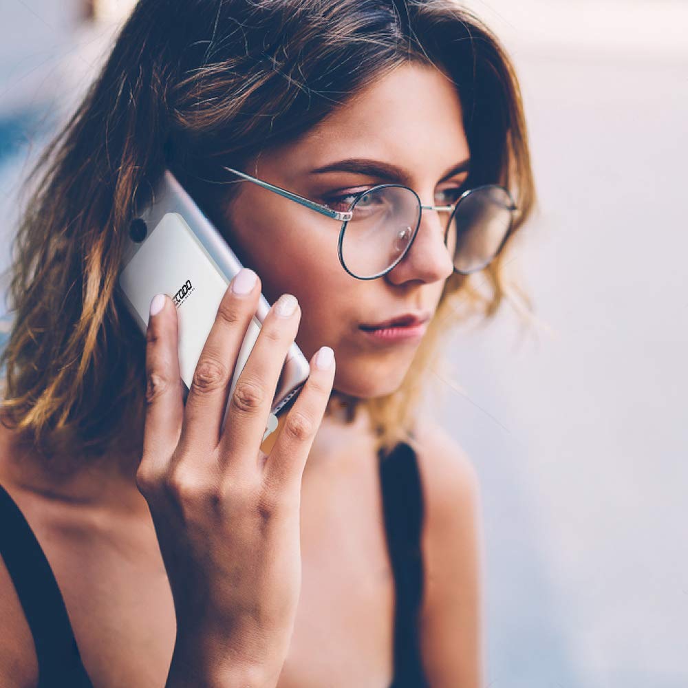 WECODO Slim Portable Charger 5000mAh Power Bank Built-in Cable Pocket External Battery Pack with LED Indicator Compatible iPhone iPad Samsung LG and More