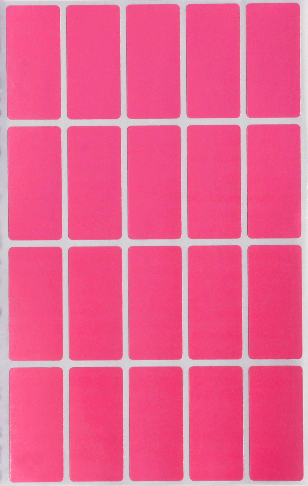 Royal Green Pink Rectangle Stickers 4cm x 1.9cm - Color Coding Labels Rectangular (40mm X 19mm) 300 Pack — image 1