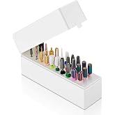 Makartt Nail Drill Bits Holder,Dustproof Stand Displayer Organizer | Container Case 30 Holes drill bit holder nail tech Professional Nail art Tools(Not Inlcude Drill Bits,White)
