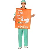 InSpirit Designs Adult QU!K CHANGE Dr. Seuss Green Eggs and Ham Book Cover Costume | Officially Licensed