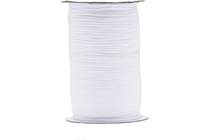 IHKFILAN 1/8Inch Polypropylene Utility Rope Drawstring Hollow Braided PP Rope,Barrier Rope String,Polypro Rope,Golf Courses,Trail Marking,Ski Slopes,Outdoor Concerts,Tie-Downs,328feet(100m) White
