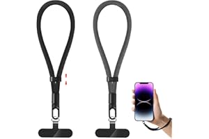knIykmr Phone Lanyard, 2 Pack Adjustable Cell Phone Lanyard Strap, Hand Wrist Strap Lanyard with Tether Tabs for Smartphones