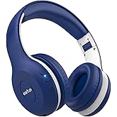 EarFun K2 Kids Bluetooth Headphones, Kids Headphones with Volume Limited, 40H Playtime, Built-in Mic, Stereo Sound, Foldable Over-Ear Headphone for School/Travel/iPad/Tablet, Blue