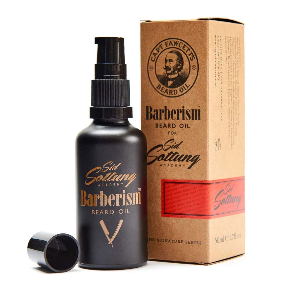 Captain Fawcett Barberism Beard Oil 50ml – Classic Barbershop Beard Oil for Men – Conditions, Softens & Adds a Fresh Aromatic Scent with Citrus, Cedarwood & Musk Notes