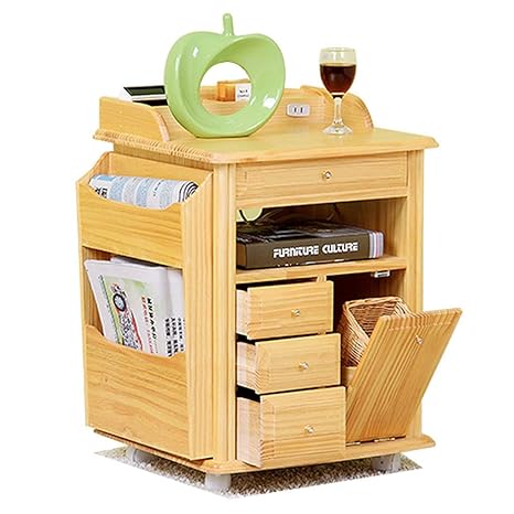 Amazon Com Nightstands Bedside Table Multifunctional Storage