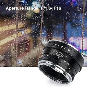 Pergear 35mm F1.6 Manual Focus Prime Fixed Lens for Olympus and Panasonic Micro Four Thirds MFT M4/3 Cameras