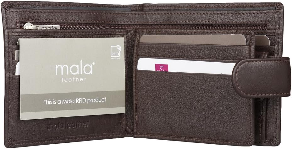 Mala Leather Mens Brown Wallet Origin Wallets RFID 8 Card Slots Coin Pocket 127 - Image 4