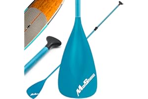 MoiShow SUP Paddle - Adjustable 3 Pieces Stand Up Paddle Board Paddle with Unique Lock Design Floating Alloy Shaft Paddleboard Paddle