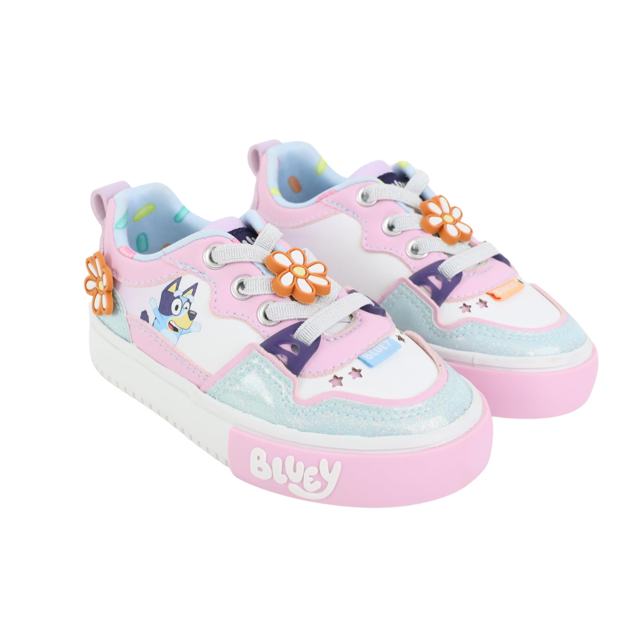 Photo 1 of * has a little scuff mark *
Ground Up Bluey and Bingo Girls Court Sneakers - 8 Pink