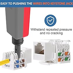 Hoteam Cat6 Cable RJ45 Keystone Jack UTP Modular