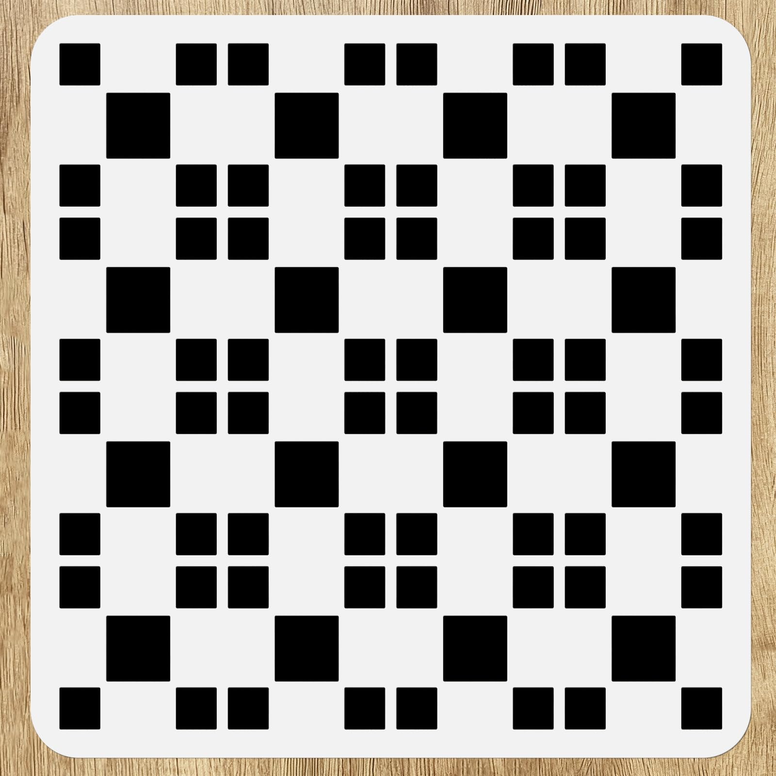 WEBEEDY Reusable Plaid Stencil Art Craft Checkerboard Templates DIY Stencil Template for Painting on Wood Wall Canvas Furniture Floor Fabric DIY Crafts Home Decor,11.8"x11.8"/30x30cm