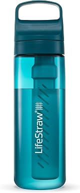 LifeStraw Go Series BPA-Free Water Filter Bottle 22oz Laguna Teal