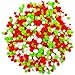 Coobey 1000 Pieces Christmas Pompoms Assorted Size and Color Pom Poms with 100 Pieces Striped Chenille Stems Pipe Cleaners for Craft Supplies (Christmas Color)