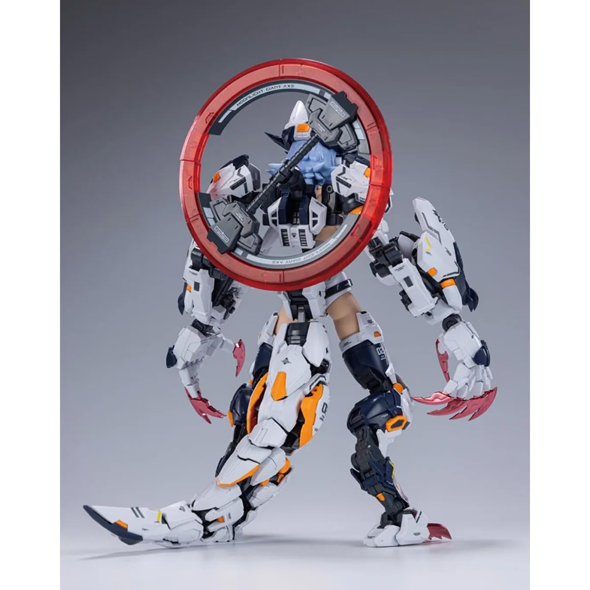 HiPlay E-Model Plastic Model Kits: Fenrir Mecha Girl - White Wolf, A.T.K Girl, Mecha Musume, Anime Style 1:12 Scale Miniature Collectible Action Figures EM2024001YC