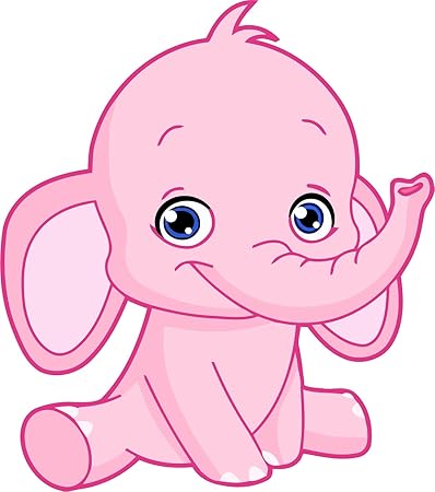 Adorable Pink Elephant Baby Shower Edible Frosting Image 1 4 Sheet