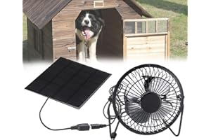 S-SNAIL-OO Solar Panel Powered Fan Mini Ventilator 10w/5w Exhaust Fan for Greenhouse Motorhome House Chicken House Outdoor Ventilation Equipment Ventilator for Pets 5w