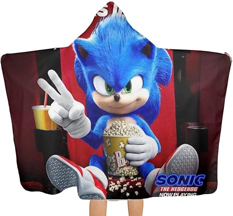 sonic hooded towel