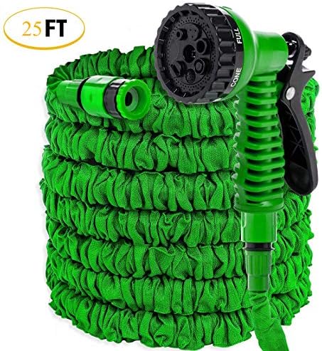 Dreamsdox 25 ft/7.5m Garden Hose All New Expandable Water Hose, Flexible Gardening Hose,7 Pattern Spray and High Pressure for Plant Watering, Car and Motorcycle Cleaning,Lawn Garden (25FT-7.5M)