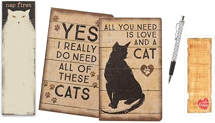 Amazon Co Jp 猫ノートブックセット 猫リストメモ帳 黒蔓インクペン しおり付き バンドル ホーム キッチン