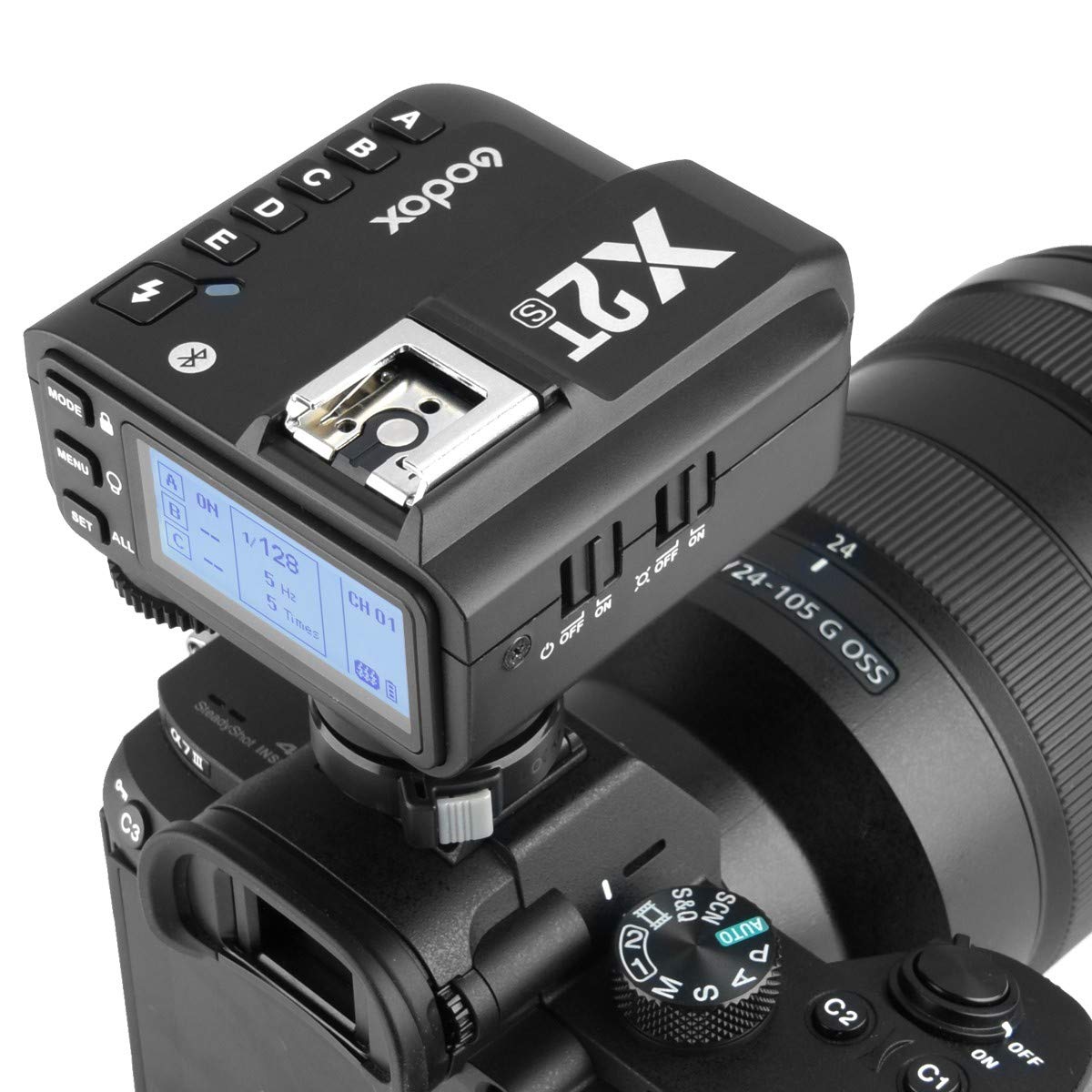 GODOX X2T-S TTL Wireless Flash Trigger for Sony, 1/8000s HSS, Bluetooth Connection Supports iOS/Android App Controller, TCM Function, 5 Separate Group Buttons, New Hotshoe Locking, New AF Assist Light