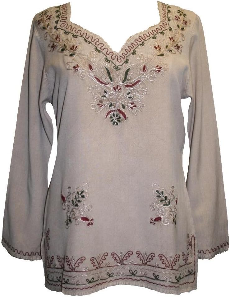 720 B Womens Bohemian Medieval Gypsy Embroidered Top Blouse Tunic