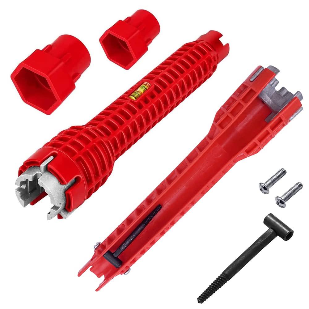 Sink Installer Tool, Sink Key Installer, Sink Faucet Installer, Multifunctional Sink Key, Double Head Key for Toilets Sink, Bathroom Tap, Kitchen Sanitary