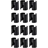 24 Pcs Wire Shelf Clips for 3/4" Post - 12 Pairs of Wire Rack Lock Clip Replacements for Metal Shelving Sleeves System, Plastic Parts for Stability and Layer Spacing Adjustment
