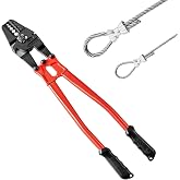 VEVOR Hand Swager Crimper for Copper Aluminum Oval Sleeves and Stop Sleeves, Long Hand, 24"