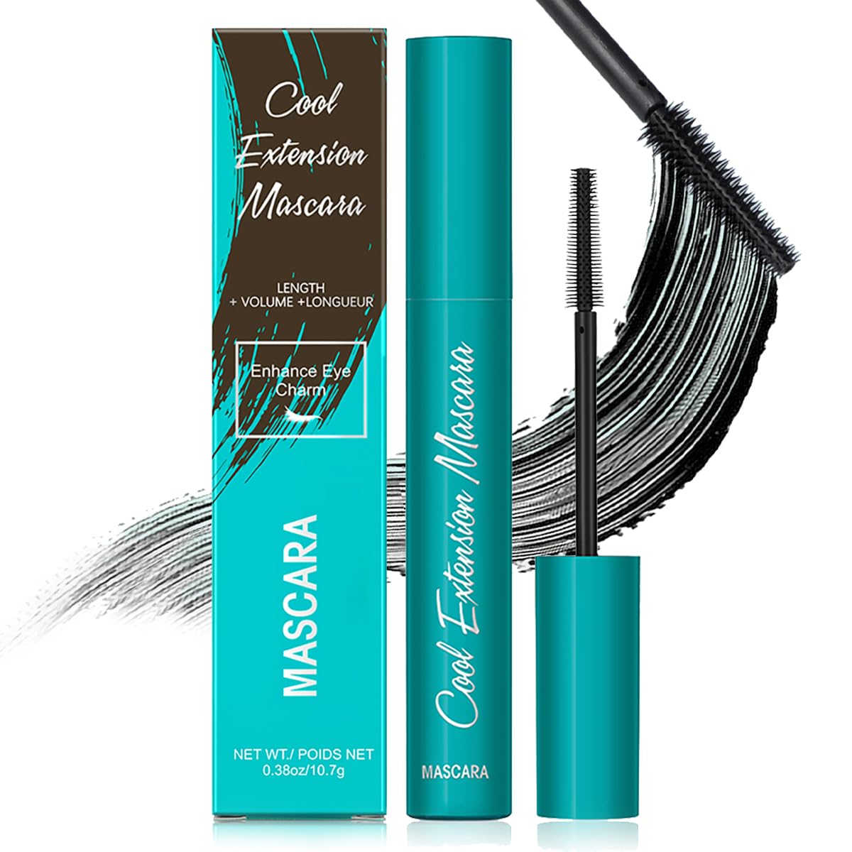 Photo 1 of [2025 New] FYEBOO Volume and Length Mascara, Waterproof & Smudge-Proof Mascara Long-Lasting No Flaking Natural No Clumping (01# Black)