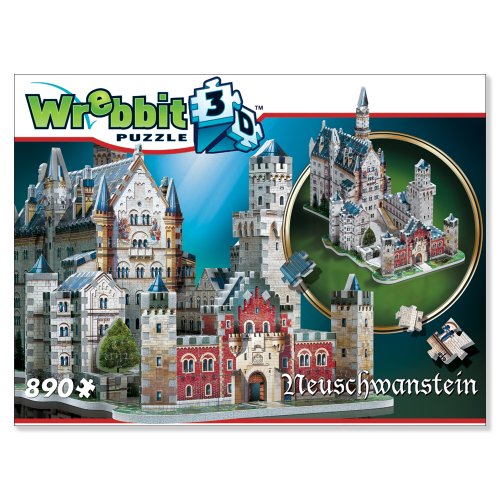 Neuschwanstein Castle 3D Jigsaw Puzzle, 890-Piece