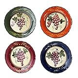 Tuscany Colorful Grapevine Hand Painted Ceramic 10