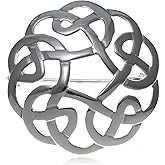 Alexander Castle 925 Sterling Silver Brooch for Women - Celtic Brooch Pin with Jewelry Gift Box - 27mm
