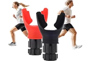 LUCARNI 2 Pack Breathing Trainer for Daily Training, Exercise Trainer with Adjustable Resistance, Supports Running, Cycling, Swimming, and More Outdoor Activities or Sports Training (Black+Red)