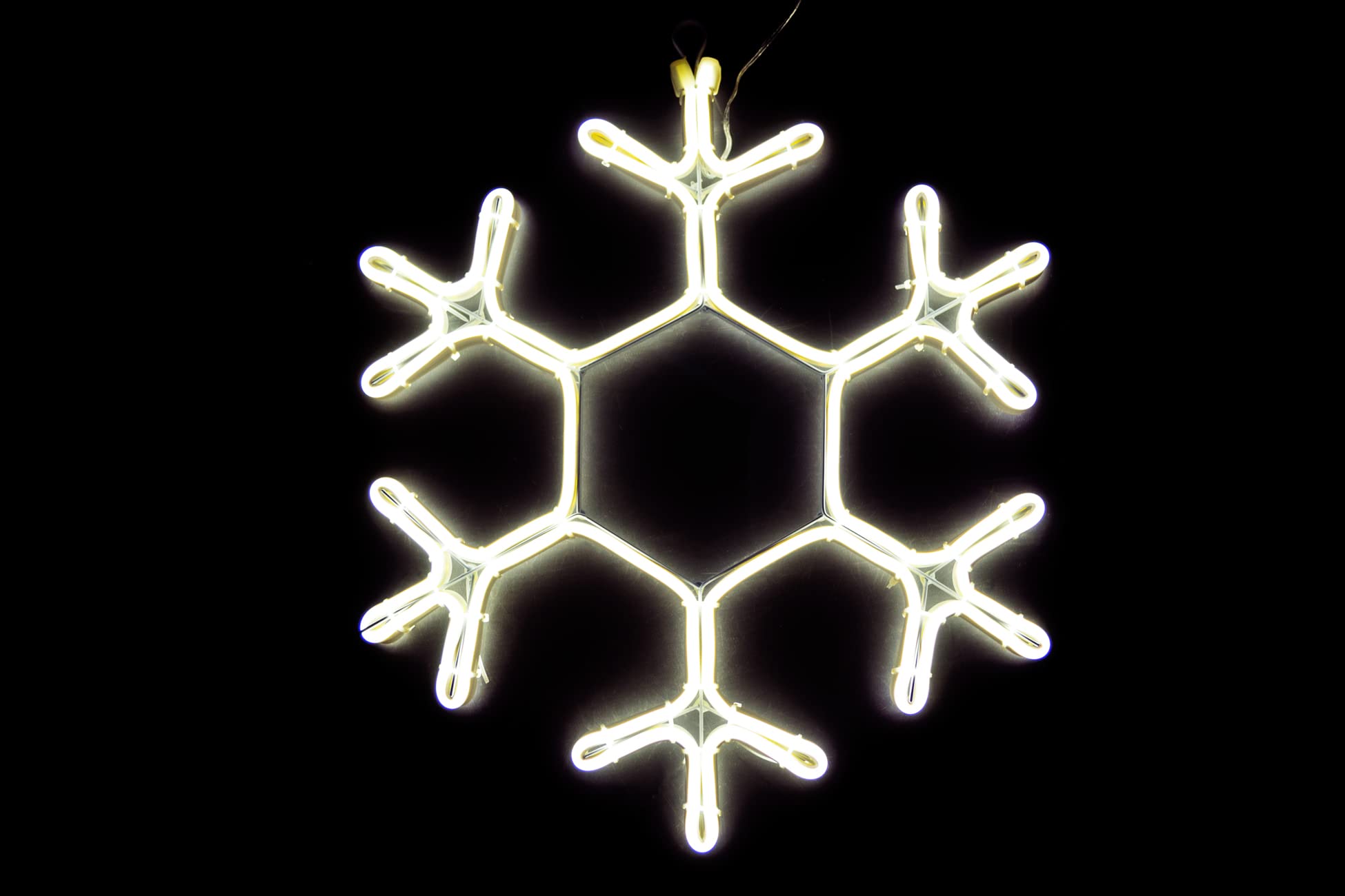 SHATCHI Neon Effect Rope Light Silhouette Double Side 90 Cool White LEDs Christmas Outdoor Home Wall Garden Holiday Festive Decorations — image 1