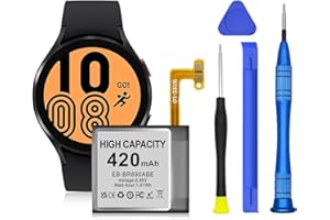 OHZHAO EB-BR890ABY Replacement Battery 420mAh, 2025 Upgrade High Capacity Battery for Samsung Galaxy Watch 4 Classic SM-R890 SM-R895 (46mm)/SM-R870 SM-R875 SM-R875U (44mm) Battery with Repair Tool Kits