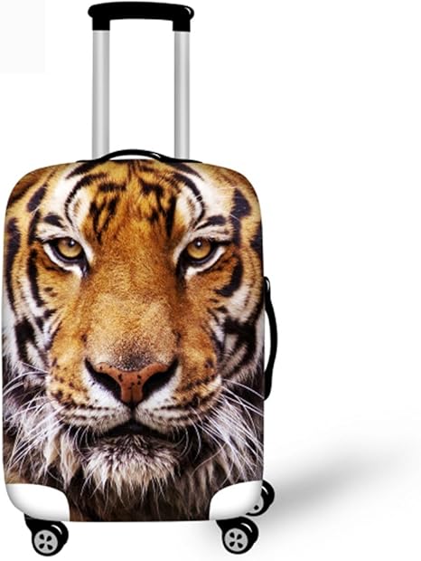 tiger print suitcase