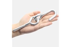 Bathonly 2 Packs Heavy Duty Hooks for Hanging, Hammock Hooks, Eye Bolt Screws, Indoor Outdoor, Load Capacity 550 LBS