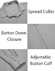 COOFANDY Men's Long Sleeve Shirts Business Casual