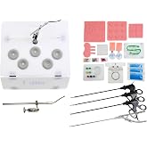 Grissozz Animal Abdominal Cavity Flat Trainer Simulator Training Box Teaching Module Kits with 0&deg; Camera, V2 Handle Pliers