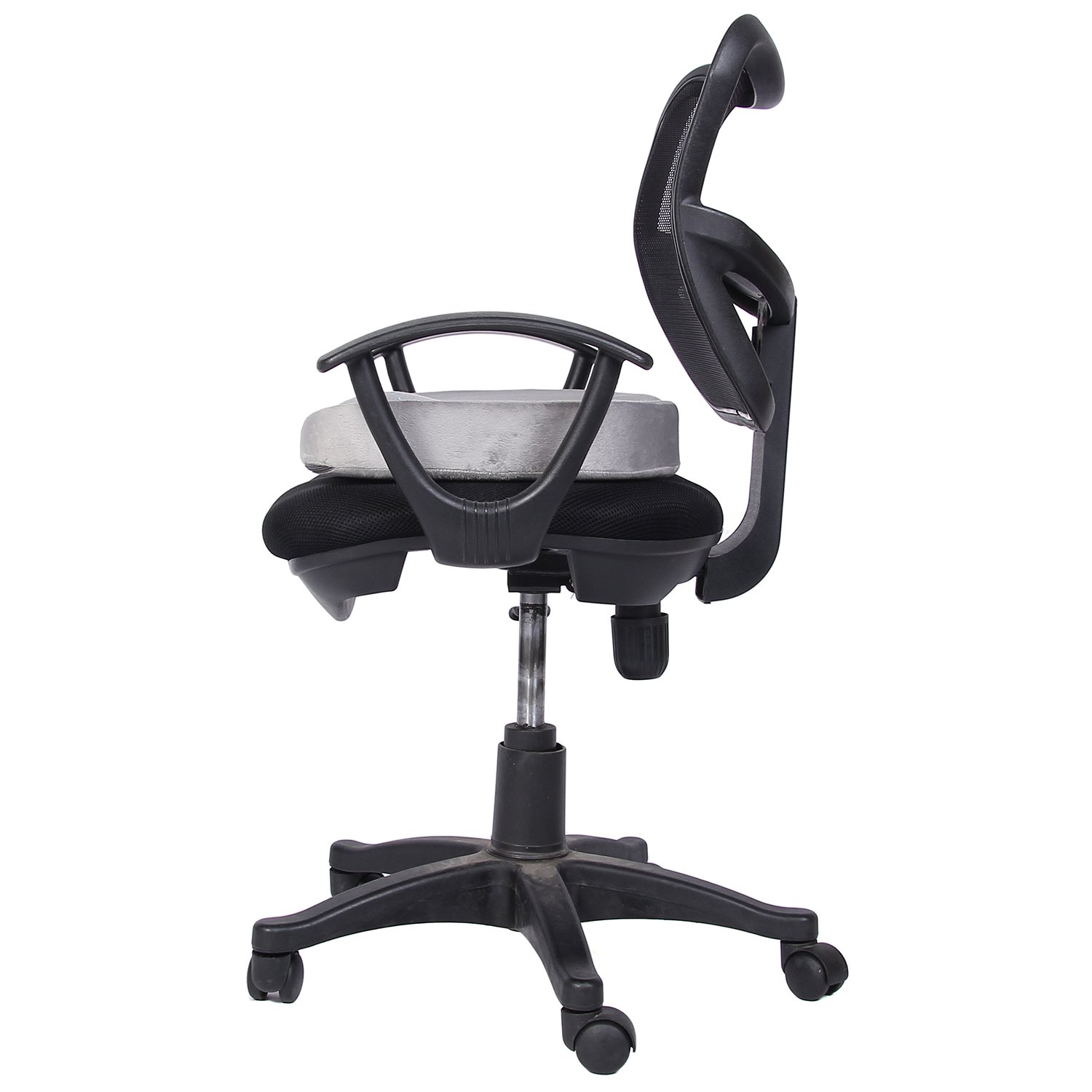 L\'ALYSSE Coccyx and Sciatica Orthopedic Comfort Memory Foam Seat Cushion for Office Chair, Truck Drivers,planes and Cars (grey)