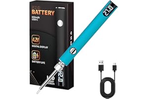 Cordless Soldering Iron, 650mAh USB Rechargeable Soldering Iron, Portable Soldering Kit for Electronics Repair, DIY Projects 