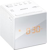 Sony FM AM Clock Radio White with Extendable Snooze Dual Alarm Projector view 2