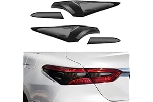 Bercicci 4PCS Tail Light Lamp Cover Decoration Compatible with Toyota Camry 2024 2023 2022 2021 2020 2019 2018 (Include Hybrid) Accessories ABS Material Tail Light Frame Bezels Decoration